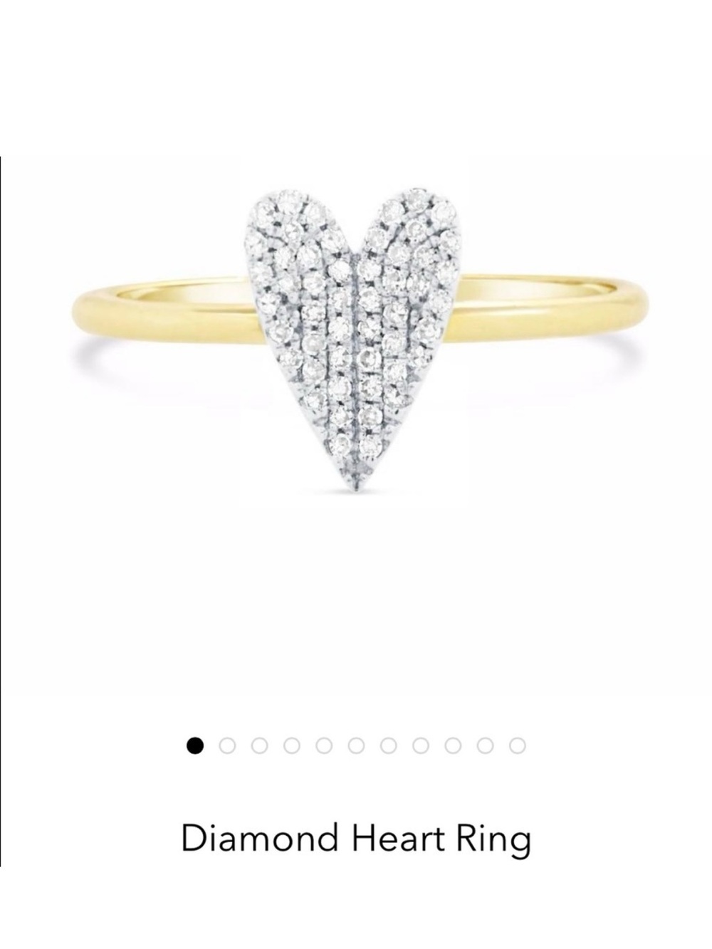 Ring Concierge diamond heart ring 14k yellow gold Size 5